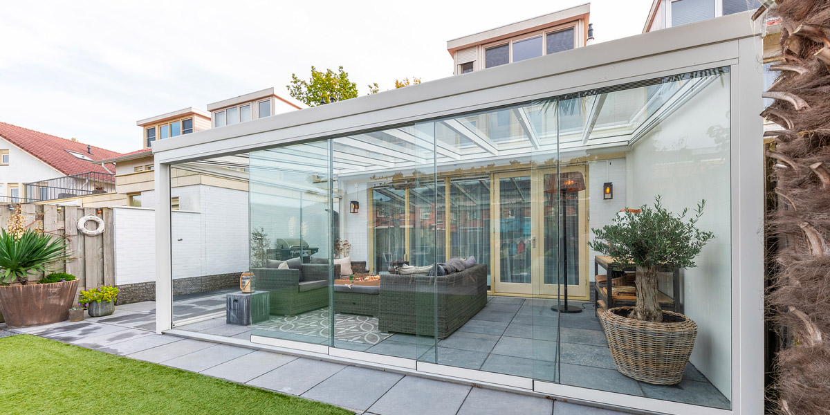 Aluminium tuinkamer wit