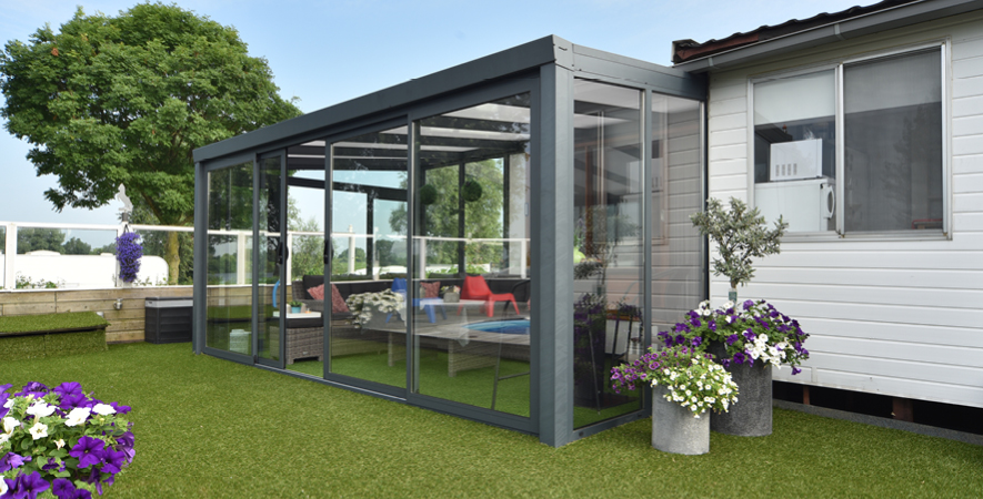 Aluminium tuinkamer antraciet